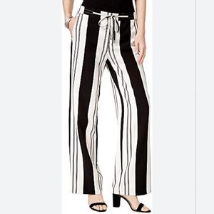 INC Black & Cream Striped Pants PS